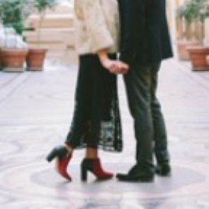 Suede booties only worn 3 times!